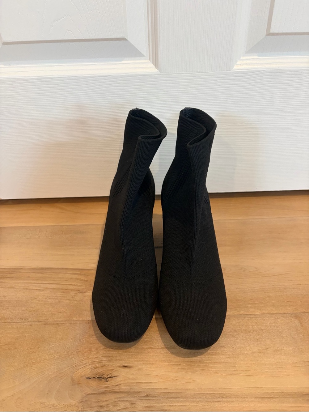 MIA black stretch knit boots